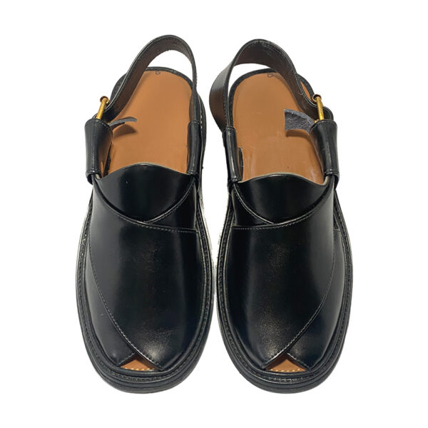Black Goal Broad Peshawari Chappal Black Goal Broad Peshawari Chappal | Goal Broad Peshawari chappal | Peshawari chappal design | Peshawari chappal for mens | best peshawari chappal
