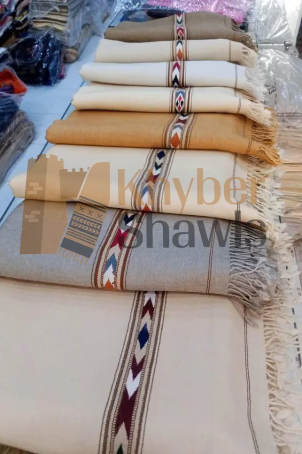 48 - Handmade Frame Border, Pure Australian Wool Men Shawl