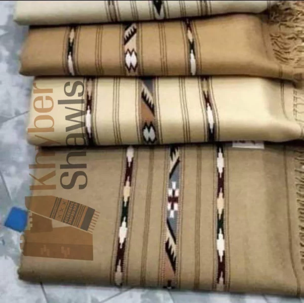 48 - Handmade 3 Frame Borders, Pure Australian Wool Men Shawl Australian Wool Men Shawl