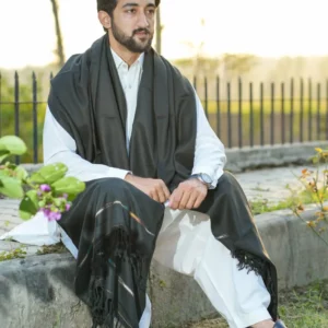 Discover the 48 – Handmade Pure Australian Wool Men Shawl 72 Wool Men Black Shawl