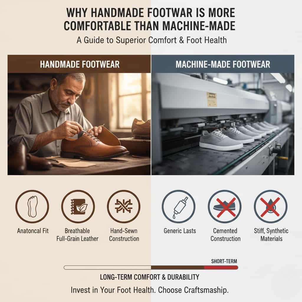 Why Handmade Footwear is More Comfortable Than Machine-Made